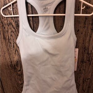 ALO Yoga Women's Soft Blue Racerback Tank Top